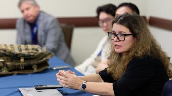 group of researchers talking