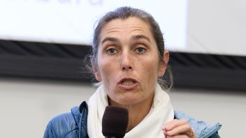 researcher talking