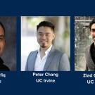 (left to right) Zubair Shafiq UC Davis, Peter Chang UC Irvine, Ziad Obermeyer UC Berkeley